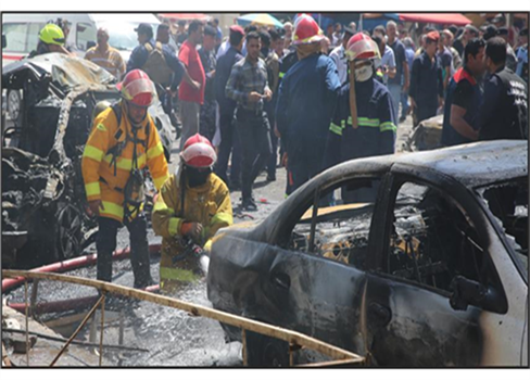 انفجار سيارة مفخخة داخل سوق شعبي غربي العراق