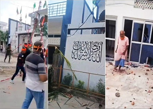 الشرطة الهندية تشارك في الاعتداء على مسجد وتردد شعارات هندوسية 